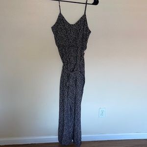 Black Flowered Jumpsuit